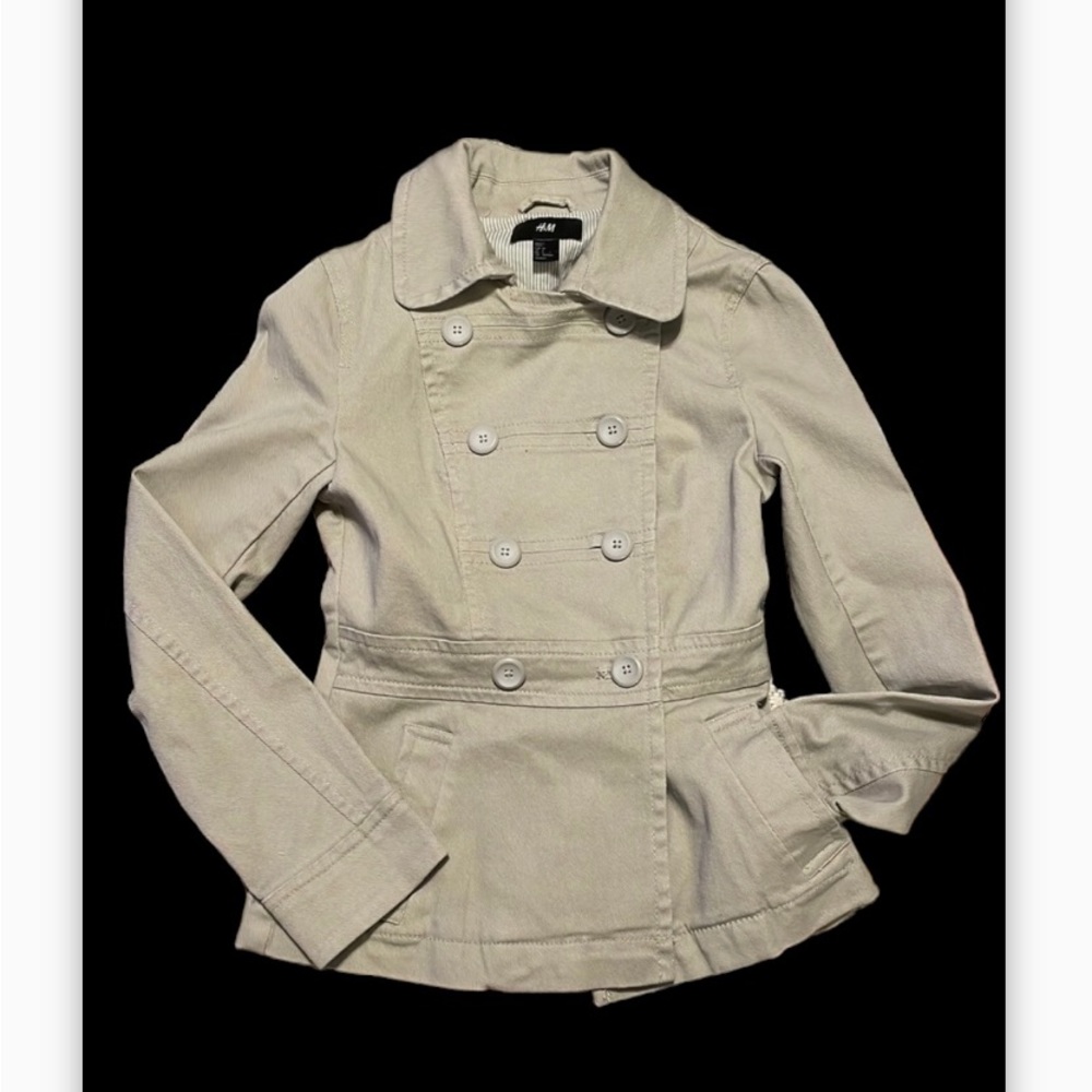 H&M Double-Breasted Denim Blazer/Jacket